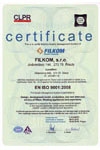 ISO 9001 quality certificate